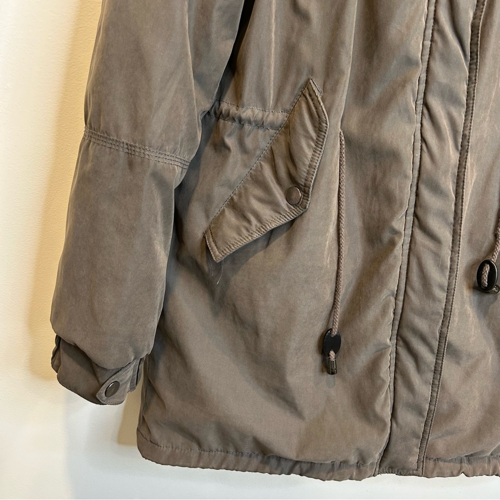 Forever 21 Fur Hooded Parka Coat Jacket Brown - Picture 2 of 11